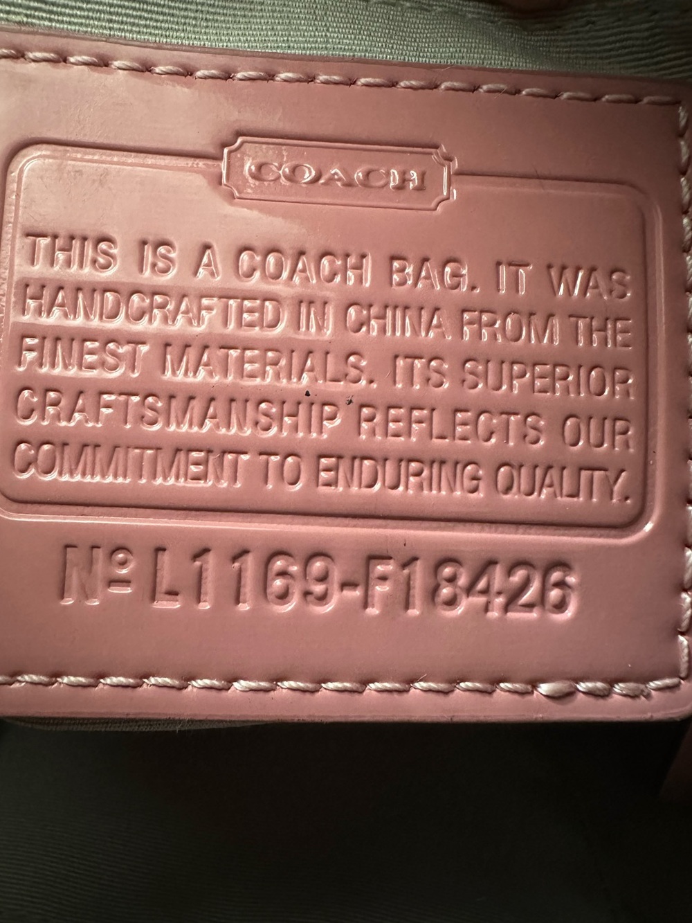Coach Heritage Bias Signature Heart Tote Bag F18426 Pink Multi Canvas NWOT - Picture 13 of 15